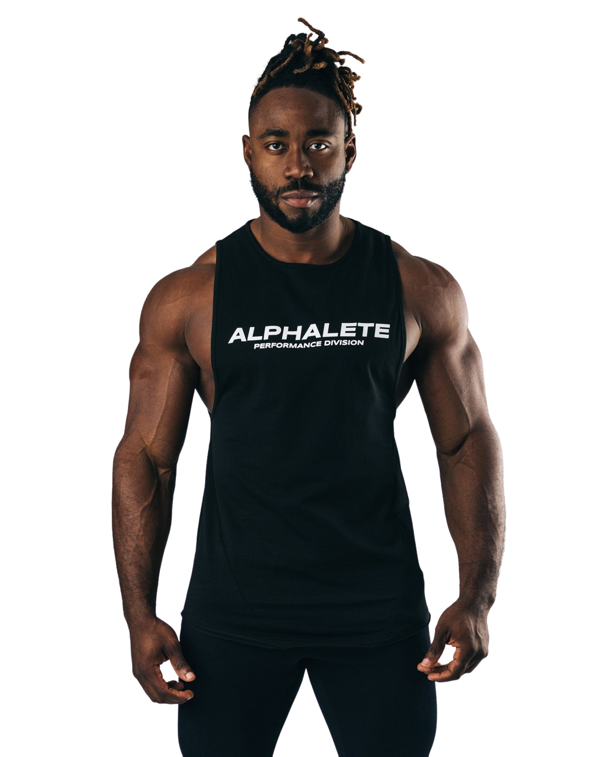ALPHALETE Tシャツ パフォーマンス カットオフ / ブラック 1枚目の画像
