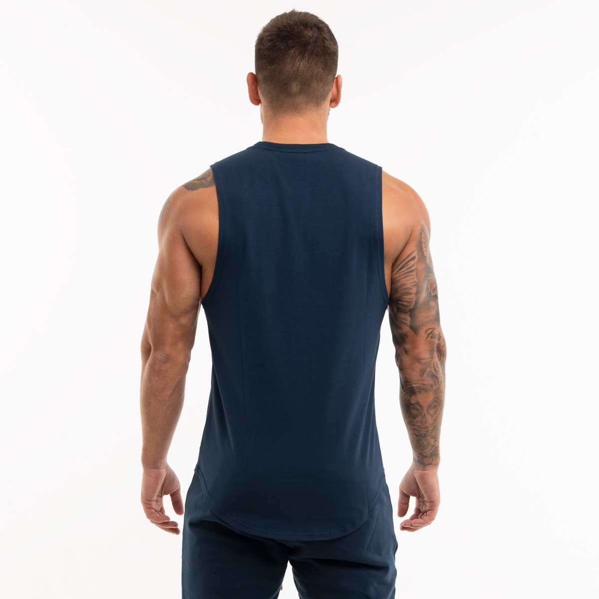 VANQUISH FITNESS Tシャツ ウォームアップ / ネイビー 3枚目の画像