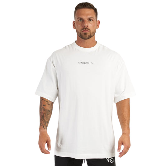 VANQUISH(ヴァンキッシュ) Tシャツ Core・オーバーサイズ / ホワイト 1枚目の画像