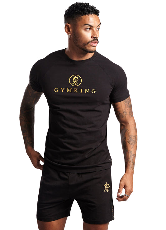 Gym King Tシャツ スポーツロゴ Tee / ブラック 1枚目の画像
