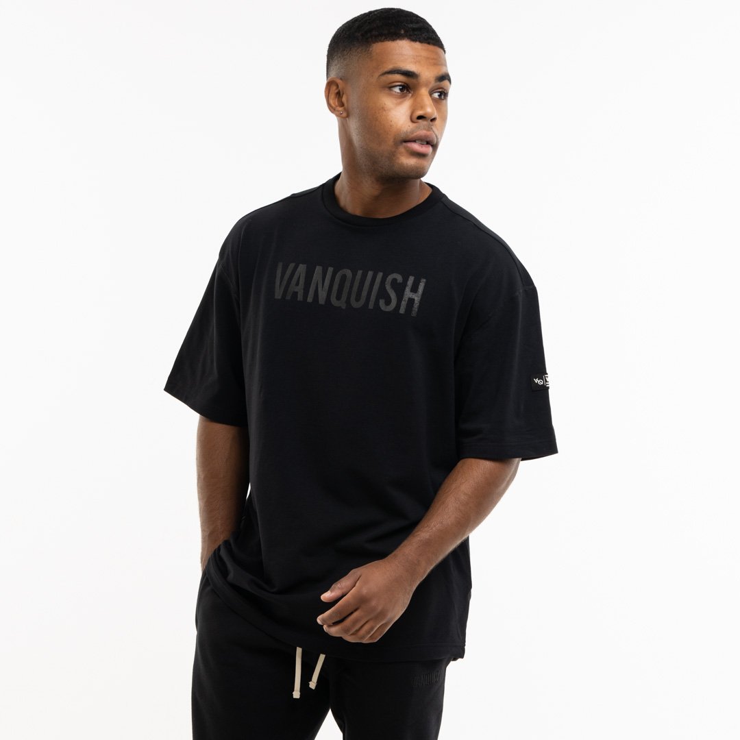 VANQUISH(ヴァンキッシュ) Tシャツ オーバーサイズ ウォームアップ / ブラックアウト 5枚目の画像