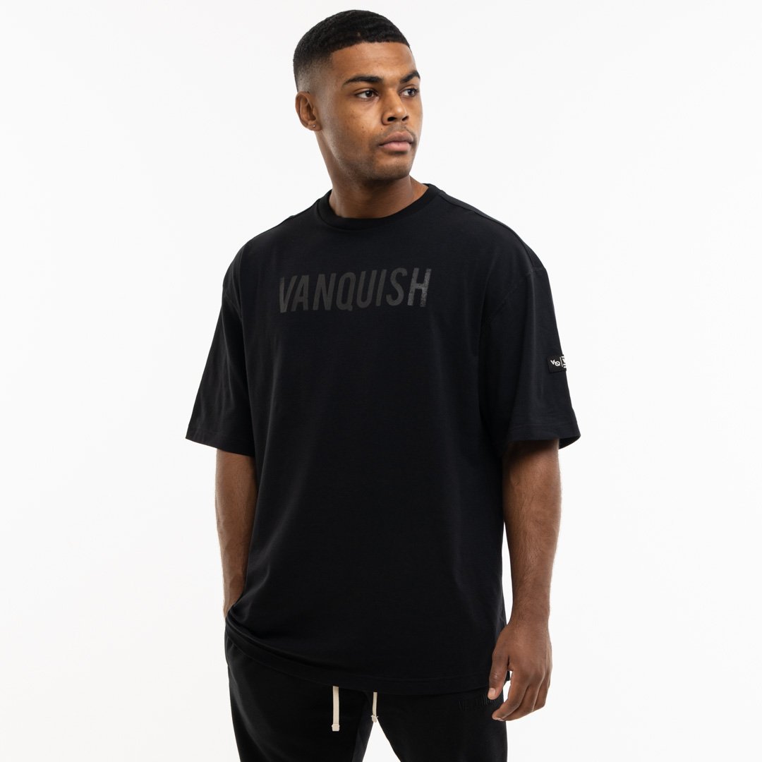 VANQUISH(ヴァンキッシュ) Tシャツ オーバーサイズ ウォームアップ / ブラックアウト 6枚目の画像
